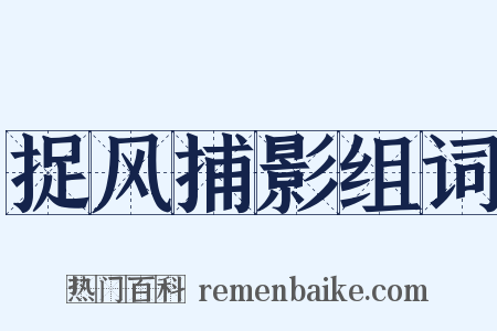 捉风捕影组词是什么意思的图片